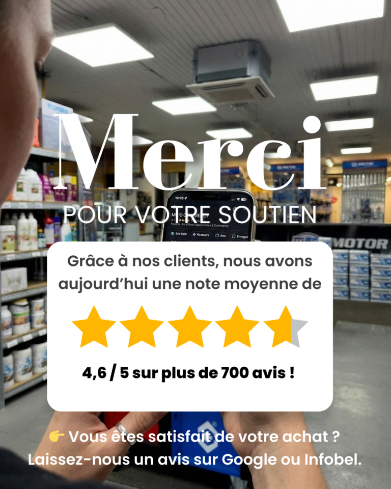 Grâce à nos clients, nous avons aujourd’hui une note moyenne de (1)